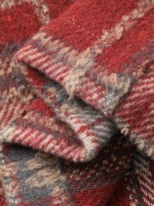 FRIFUL Pantalones rectos de cintura elástica a cuadros rojos para mujer, pantalones casuales sueltos y versátiles, para otoño/invierno, Año Nuevo, Navidad - Rojo - Ver 7