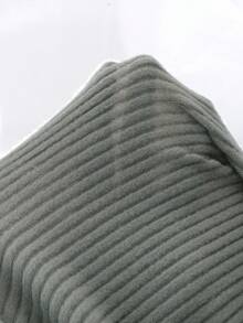 Franclia 女士时尚休闲针织阔腿裤，松紧腰带，带扣细节，适合秋冬季新年感恩节派对穿着 - 灰色 - 查看 4