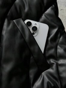 AXEPEAK Chaqueta casual de invierno para hombre de unicolor con cremallera y cuello