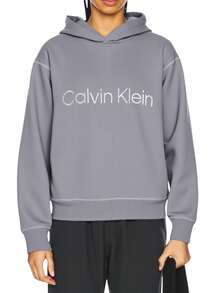 Calvin Klein Women's Pullover Hoodie Grey - Grey - View 1