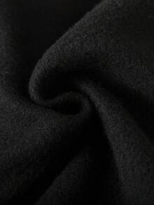 1 Set Young Boy Fashion Cool Shark & Tralalero Tralalala Italian Brainrot Graphic Print Black Hoodie And Pants Outfit, Suitable For Outings And School Wear, Autumn/Winter - Black - View 6