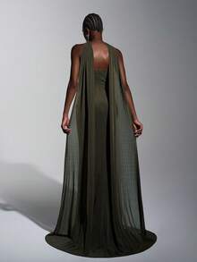 Elitara Minimalist Structuralist Handcrafted Pleated Strapless Bodycon Dress, Suitable For Evening Gowns, Business Formal, Guest Dresses, Mesh Dresses, Formal Dresses, Maxi Dresses