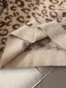 SHEIN PETITE Damen Vintage Strick Lässig Minimalist Langarm Pullover, Alltag Herbst/Winter