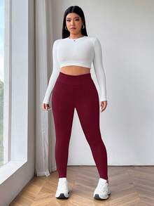 SHEIN CURVE+ 加大码加厚保暖黑色打底裤，冬季保暖