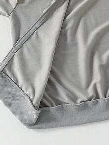 PAVTROS Boys' Star Print High Street Zip-Up Hooded Jacket Fall Winter - Light Grey - View 6