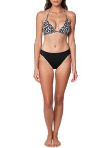 Calvin Klein Women's Swimsuit Tops Black White - Blanco y Negro - Ver 2