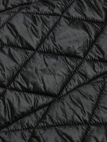 EMERY ROSE Women's Autumn/Winter Faux Fur Cuff Quilted Puffer Jacket With Hood And Pockets, Fashionable And Minimalist - Black - View 5