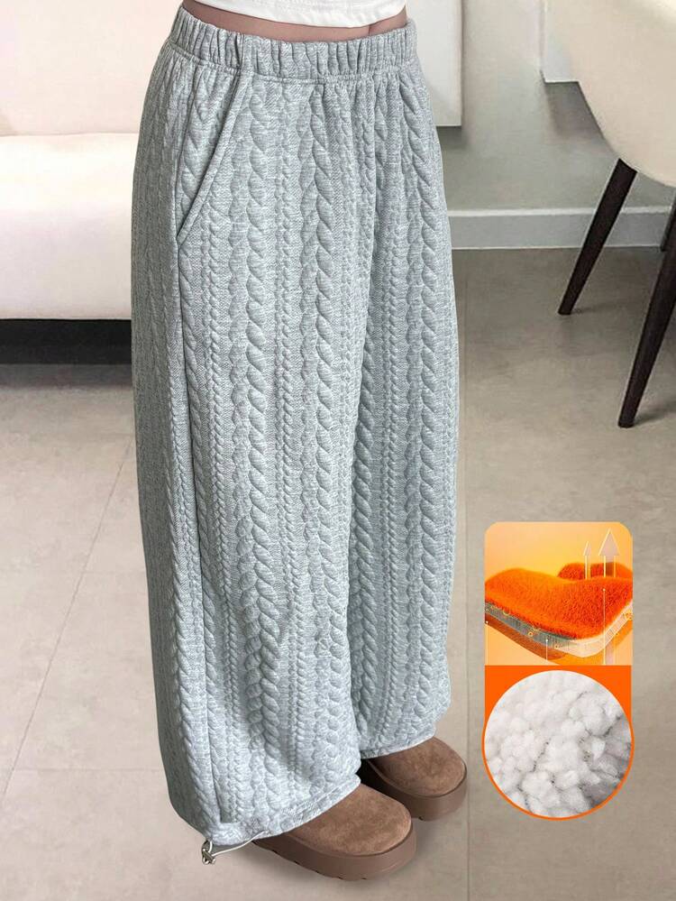 Women's Loose Casual Street Fashion Straight Leg Sweatpants, Suitable For Autumn And Winter