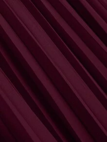 GlowEve Bộ 2 món áo khoác blazer cài nút vàng + chân váy xếp ly thời trang tối giản, thanh lịch, phù hợp đi làm hàng ngày cho nữ - Màu đỏ tím - Xem 4