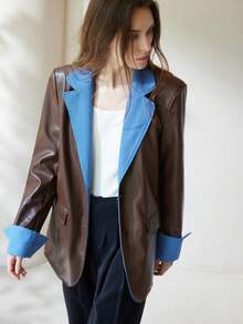 Aveloria Modichic 女士独特设计拼色西装外套