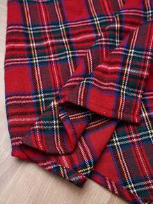 Ellevyn 女式优雅格子印花前开长袖休闲/节日/圣诞迷你连衣裙 - 彩色 - 查看 13