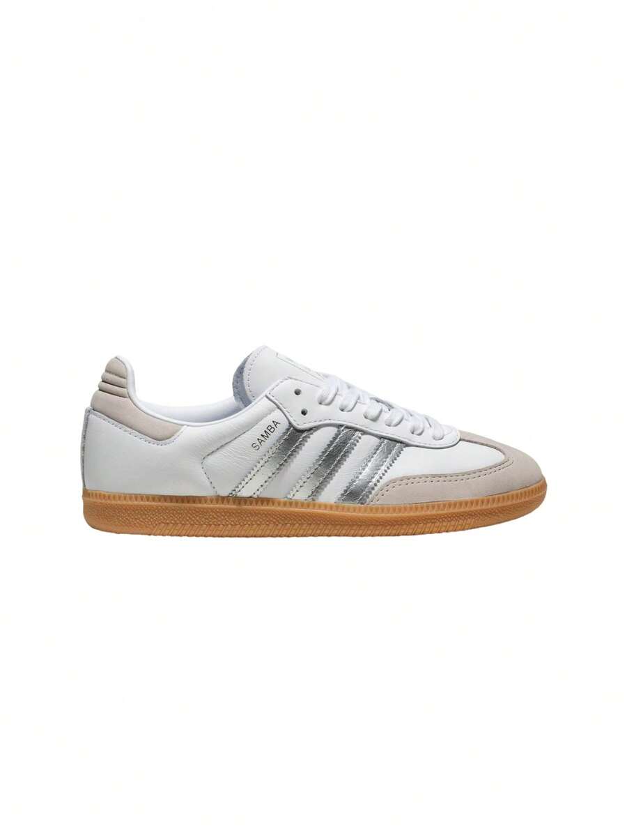 Samba OG Women's Sneakers Cloud White / Silver Metallic / Grey One ID7056 - Cloud White / Silver Metallic / Grey One - View 1