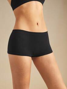 Anewsta 5 Stück Damen Nahtlose Gerippte Strick Hipster Slip Set, Bequem für den Herbstschlaf - Schwarz - Übersicht 5