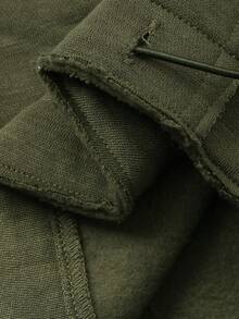 DAZY Women's Loose Fit Casual Pants With Large Pockets, Autumn - Dark Green - View 7