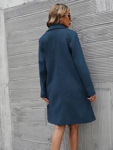 EMERY ROSE 女式休闲纯色双排扣大衣，秋冬