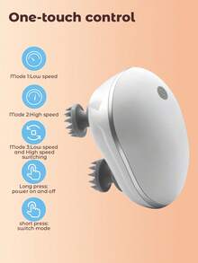 Portable Rechargeable Head Massager, Cordless Electric Scalp Massager With Detachable Massage Claws, 3 Modes, Personal Massager For Head, Back, And Legs, Pet Massage Tool, Father's Day Gift