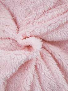 SHEIN 少女休闲短款连帽棉衣，保暖内衬，宽松版型，舒适，适合秋冬季日常穿着、户外、派对、拍照 - 黑色 - 查看 6