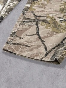 Manfinity Denimwave 男士街头嘻哈树枝图案做旧宽松直筒工装牛仔裤