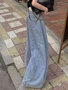 DAZY Retro Personalized Loose Fit Versatile Baggy Boyfriend Jeans For Women - Light Wash - View 7