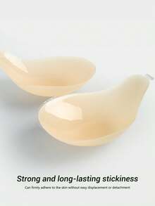 SHAPORA Thin Spoon-Shaped Silicone Breast Lift Tape, Invisible Bra Adhesive Cleavage Enhancer, Bust Shaper - Apricot - View 6