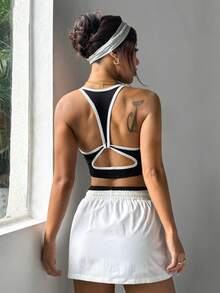 Dewbera Seamless Backless Women Sports Bra For Daily Workout - Black - View 5