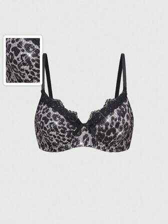 Grunge Punk Corpetto in rete con stampa leopardata, perline e stile punk dark Y2K