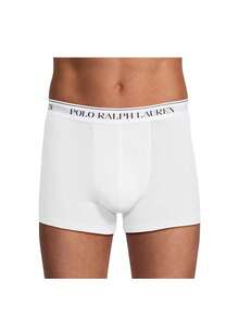Ralph Lauren 3 Pack Men's Letter Logo Waistband Sports Briefs - White/White/White - View 2