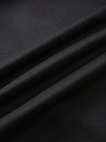 ROMWE MEN Men's Fashionable Gothic Furry Trim Hooded Sweatshirt, Autumn/Winter, Long Sleeve Top - Black - View 4