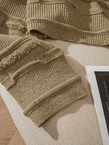 Franclia New Sexy Stylish Polka Dot Cropped Women Pullover Sweater, Autumn - Brown - View 4