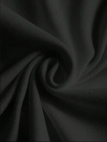 INAWLY Women's Heart Print Fleece Lightweight Jacket, Casual Street Style Zip-Up Slim Fit Long Sleeve Jacket For Autumn - Black - View 3