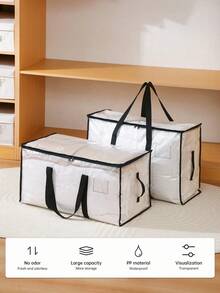 Novo saco para guardar edredons, saco de alta qualidade para mudanças, grande capacidade, à prova de poeira e umidade, dobrável e com alças, ideal para roupas, roupa de cama, brinquedos, travesseiros e cobertores. Armazenamento sazonal. - Multicolorido - Ver 6