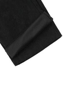 Calvornis Pantalon de costume noir pour hommes, en velours côtelé, avec design de taille à rivets. Pantalon droit de style décontracté chic. Pantalon habillé à taille haute pour hommes. Pantalon de costume plissé noir pour hommes. Pantalon noir plissé pour hommes. Pantalon de costume pour hommes. Pantalon plissé pour hommes. Pantalon de costume pour Halloween, hiver, noir vintage, festival, mariage, soirée pour hommes. - Noir - Voir 8