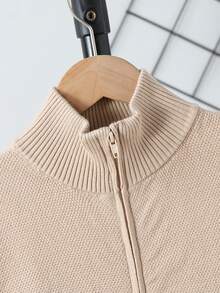 Tween Boy Khaki Thick Zip-Up Cardigan, Soft Fabric Suitable For Casual Wear, Spring/Autumn/Winter Christmas Halloween Autumn Fall Jumpers Sweaters Tops, Christmas Jumper