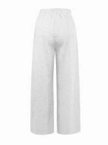 SHEIN Women's Zebra Print Elastic Waist Loose Casual Sweatpants