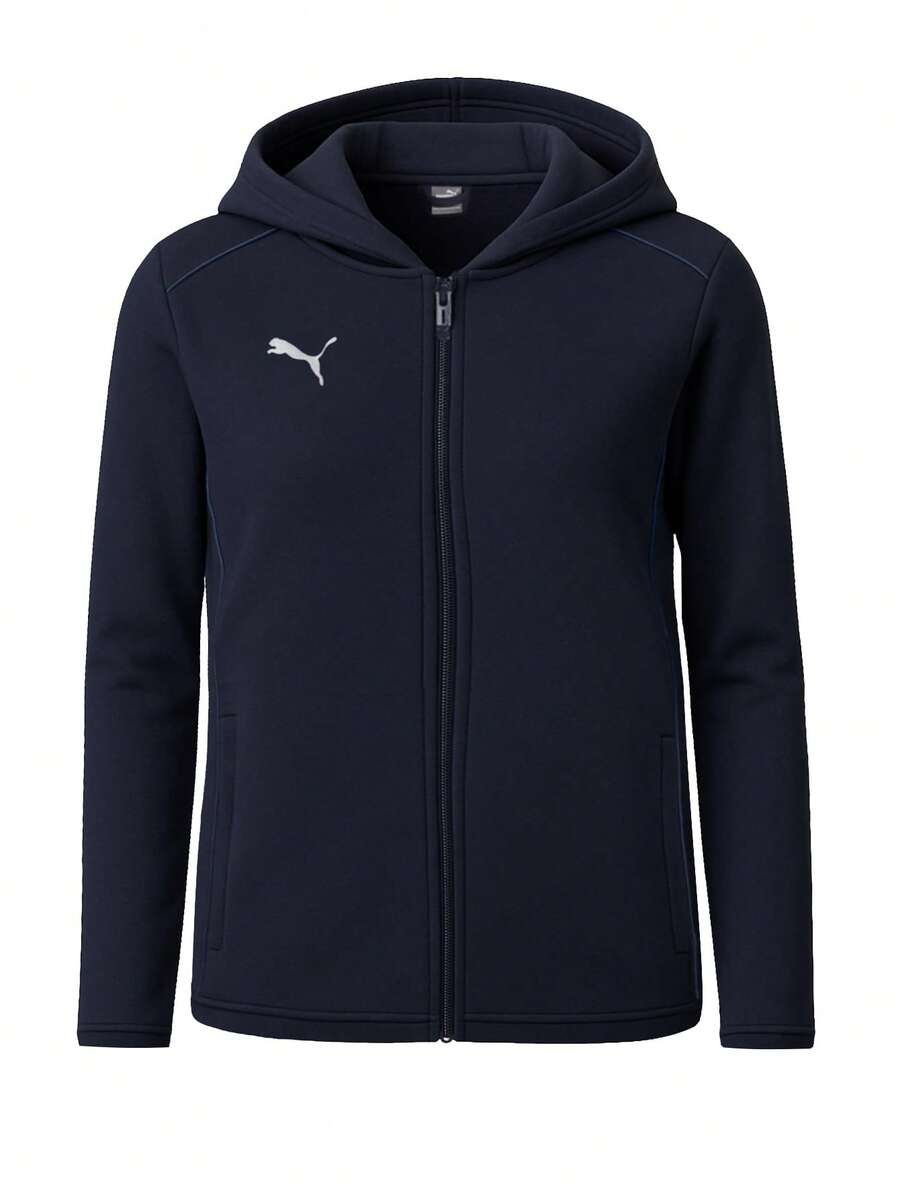 Puma جاكيت نسائية مزودة بغطاء رأس مع سحاب كامل باللون الأزرق الكحلي - الأزرق - مشاهدة 1