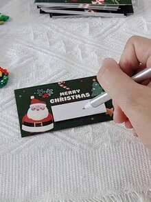 50 张/30 张圣诞刮刮卡，带有圣诞老人和圣诞树图案 - DIY 节日礼券、派对游戏奖品，包括刮刮贴纸、圣诞节 - 彩色 - 查看 5