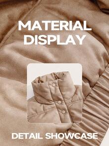 Anewsta 女式纯色简约无袖棉背心 - 棕色 - 查看 6