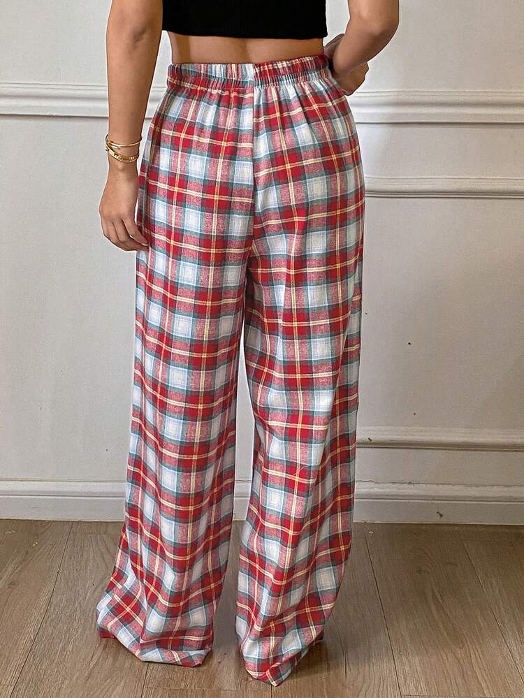 Women's Plaid Loose Pajama Bottoms, Winter