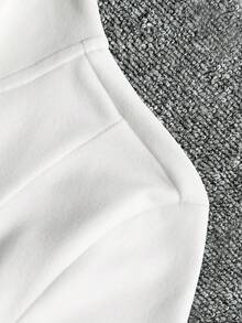 Glimmora 女式星空印花羊毛轻便夹克，休闲街头风格拉链修身长袖外套，秋季 - 白色 - 查看 5