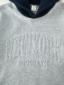 SHEIN Mirajuku 2件套男童休闲连帽运动衫和运动裤针织套装，秋冬 - 彩色 - 查看 7