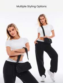 GLOWMODE Lightweight Shoulder Bag Suitable For The Gym - Black - View 3