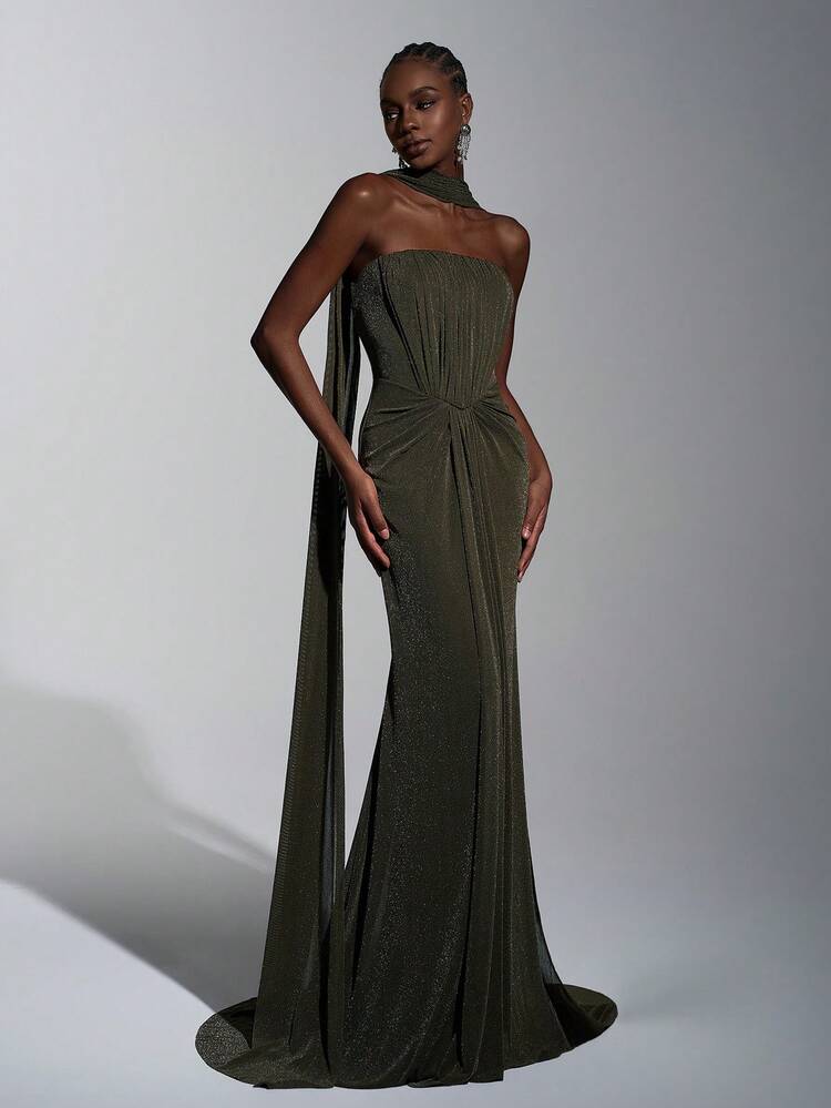 african elegant dresses for women Fabrosanz: Tshwane Union Print Mustard Draped Gown (Pre-order) –  houseoffabrosanz