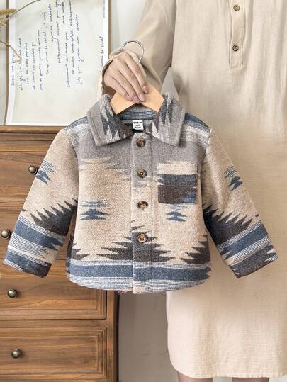 Vintaside Kids Chaqueta de manga larga versátil y de moda retro para bebé niño, adecuada para viajes, vacaciones o uso casual diario, otoño/invierno