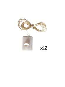 1/6/12Pcs LED Fairy Lights Battery Powered, Mini Twinkle String Battery Powered Mason Jar Party (Warm White), Back To School Valentine Day