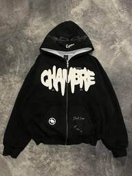 Manfinity Dauomo Men's Autumn Letter Print Zip-Up Hoodie Jacket