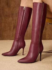 MOTF CIZME PENTRU FEMEI, CU VÂRF ASCUNTIT, ȘI PLĂCATE, TOC STILETTO, MODEL MODEL, POTRIVITE PENTRU ÎNTÂLNIRI ȘI PETRECERI