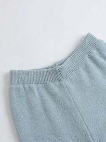 Franclia 2 件套女士休闲宽松简约个性时尚运动风格毛衣，秋冬 - 淺藍色 - 查看 7