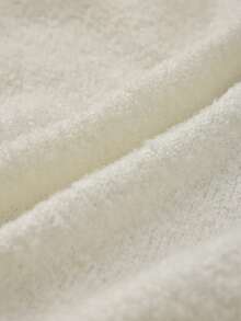 SHEIN Tall "Fleece The Scene" Thick Ribbed Winter Trousers - White - View 7