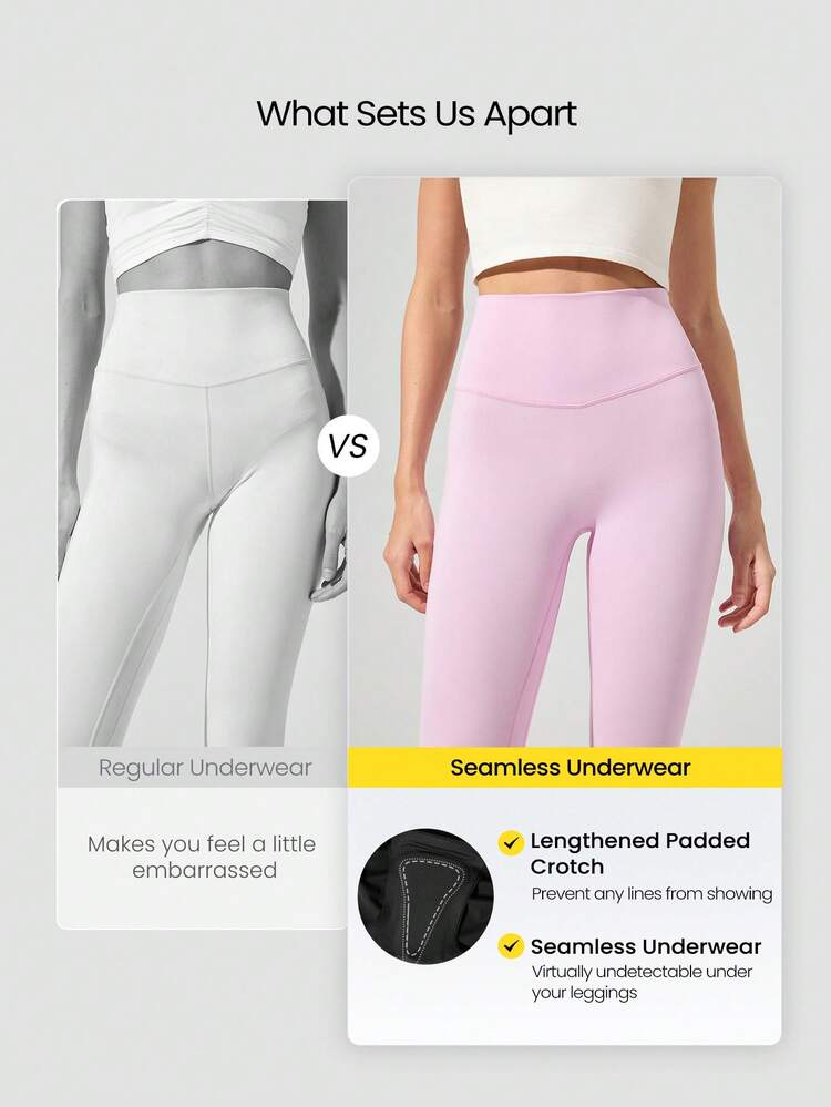 2 Packs Bye Bye Lines Lightweight Breathable Stretchy Seamless High-Waist Foam Pads Briefs Underwear Daily Casual Wear