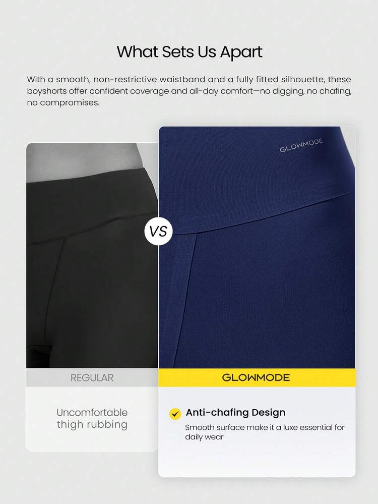 1 Pack Bonding High-Rise Waist Boyshorts Underwear Daily Casual Wear
